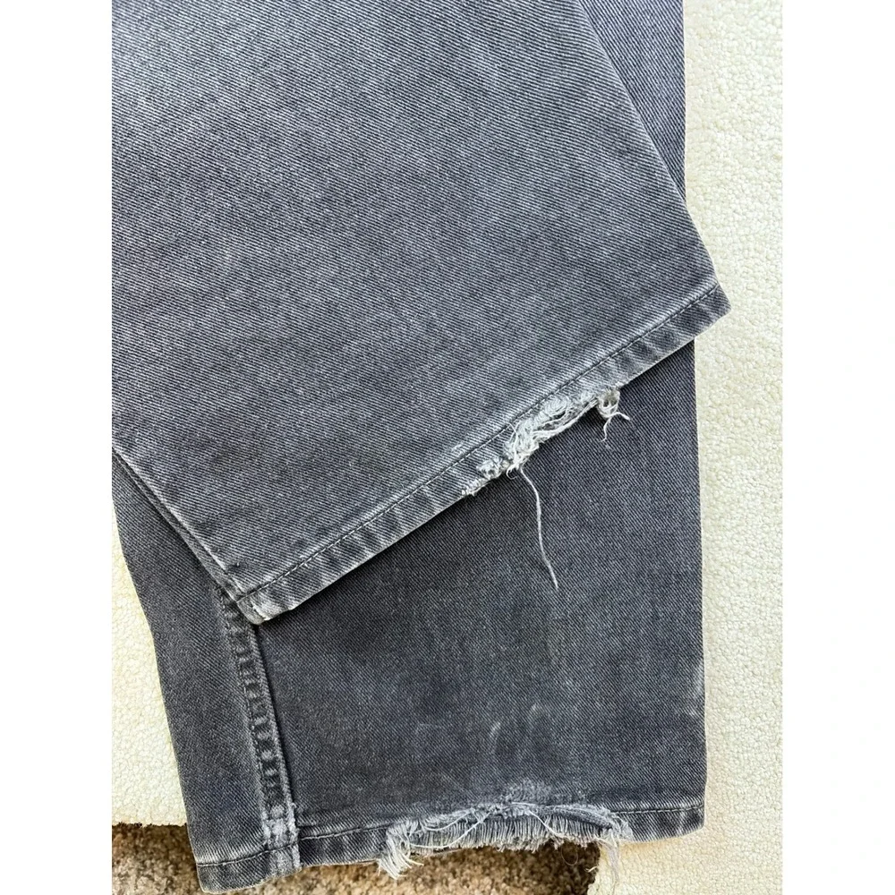 Vintage Levi's 505 Regular Fit Straight Leg Jeans Mens‎ 42x32 Faded Black Grunge